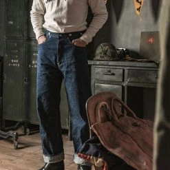 Bronson TOPS 14 Oz Raschel Knitting Waffle Logo T-Shirt