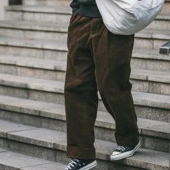 Non Stock 12.5 Oz 8 Wale Corduroy Trousers - Brown