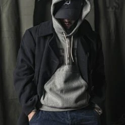 Non Stock TOPS 1970s USAFA 18 Oz Reverse Weave Hoodie - Gray