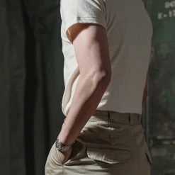 Bronson 1940s USN Crew Slub Cotton T-Shirt NEW ARRIVALS