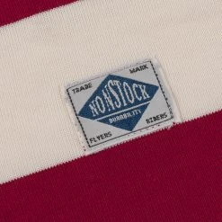 Non Stock Heavyweight Cotton Wide Striped T-Shirt - Red/Apricot TOPS