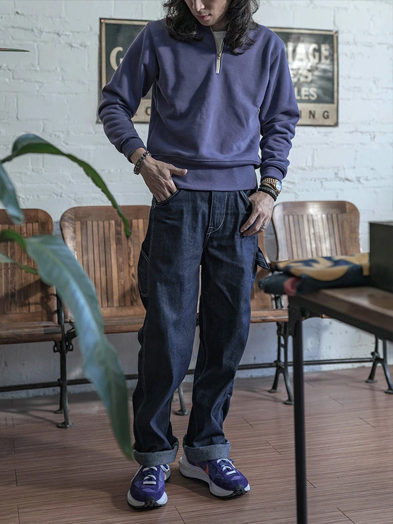 Non Stock 20.5 Oz Racing Half-Zip Sweatshirt - Bluish Violet TOPS 7 Non Stock 20.5 Oz Racing Half-Zip Sweatshirt - Bluish Violet TOPS