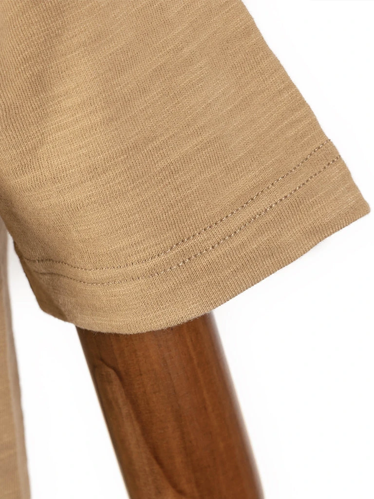 Non Stock TOPS 10.5 Oz US Cotton Tubular Gusset T-Shirt - Sand 8 Non Stock TOPS 10.5 Oz US Cotton Tubular Gusset T-Shirt - Sand