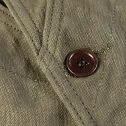 Bronson 1930s Heavyweight Canvas Game Pocket Hunting Vest - Olive