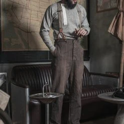 Bronson 14 Oz Side Closing Henley T-Shirt - Gray