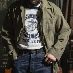 Bronson 1970s USMC Semper Fi Print Athletic T-Shirt NEW ARRIVALS