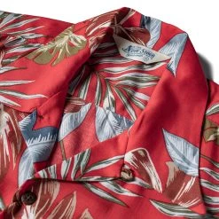 Non Stock Plants & Flowers Pattern Aloha Shirt - Red New Arrivals - S/S 2022