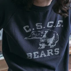 Non Stock Vintage C.S.C.E. Bears Print Raglan Sleeve T-Shirt TOPS