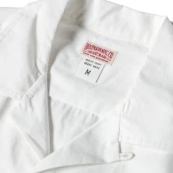 Bronson Back In Stock Classic Panama Open Collar Shirt - Ivory White