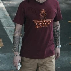 Non Stock Vintage West Terrace Choir Print Short Sleeve T-Shirt