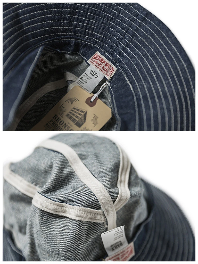 Bronson 12 Oz Selvedge Denim Bucket Hat ACCESSORIES 8 Bronson 12 Oz Selvedge Denim Bucket Hat ACCESSORIES