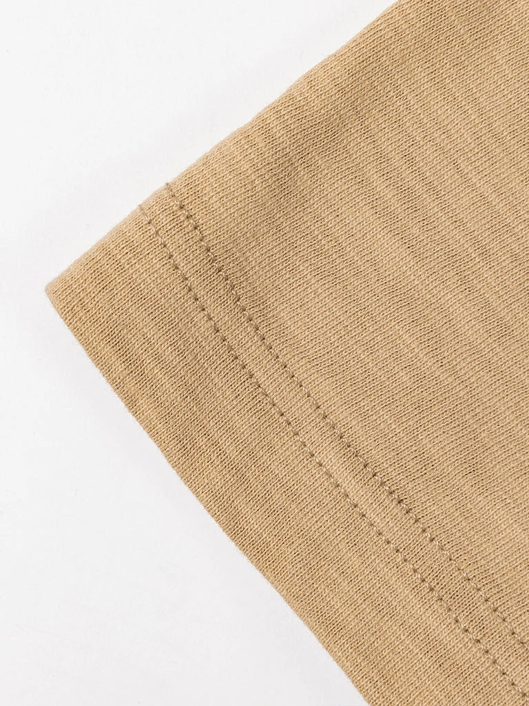 Non Stock TOPS 10.5 Oz US Cotton Tubular Gusset T-Shirt - Sand 16 Non Stock TOPS 10.5 Oz US Cotton Tubular Gusset T-Shirt - Sand