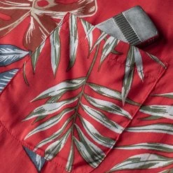 Non Stock Plants & Flowers Pattern Aloha Shirt - Red New Arrivals - S/S 2022