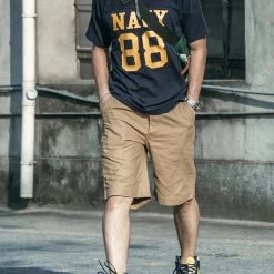 Bronson US Naval Football T-Shirt - Navy TOPS