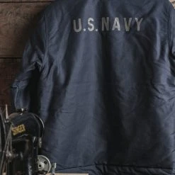 Bronson OUTERWEAR 1943 US Navy 1st Type N-1 Woolen Deck Jacket - Navy Stencil