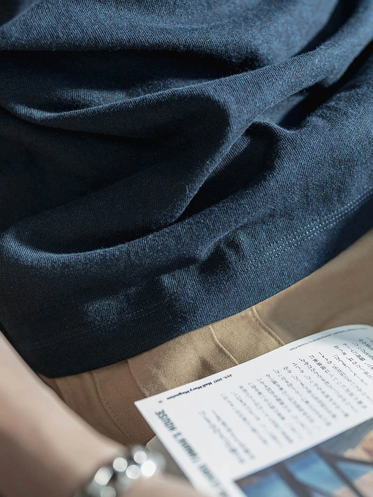 Bronson 1930s Slanted Pocket Tubular T-Shirt - Navy TOPS 8 Bronson 1930s Slanted Pocket Tubular T-Shirt - Navy TOPS