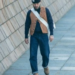 Bronson NEW ARRIVALS 1930s Heavyweight Canvas Game Pocket Hunting Vest - Khaki