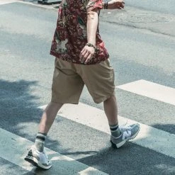 Non Stock BEST SELLERS Classic Straight Leg Double Pleated Shorts - Khaki