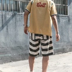 Non Stock 11.5 Oz Heavyweight Wide Striped Prisoner Shorts