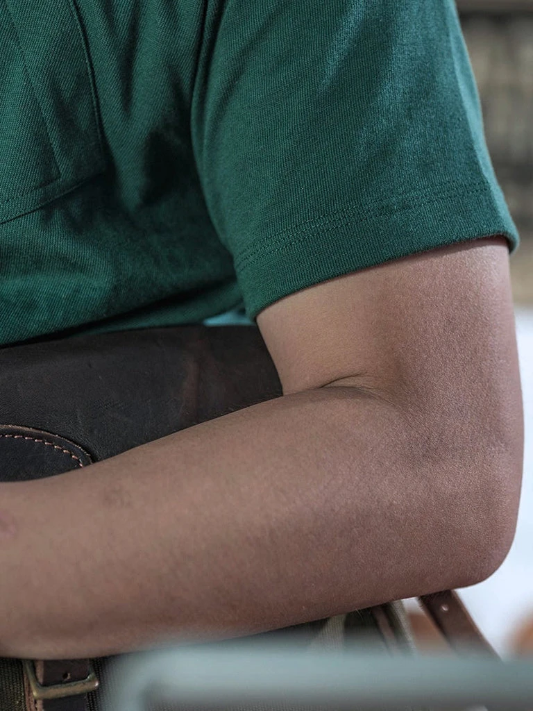 Bronson TOPS 1930s Slanted Pocket Tubular T-Shirt - Green 8 Bronson TOPS 1930s Slanted Pocket Tubular T-Shirt - Green