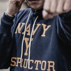 Bronson 21 Oz Navy Yard Instructor Reverse Weave Hoodie - Navy