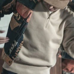 Non Stock TOPS 20.5 Oz Racing Half-Zip Sweatshirt - Apricot