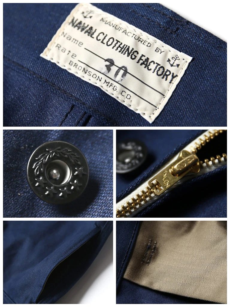 Bronson US Navy Modified 13.5 Oz Indigo Deck Pants BOTTOMS 8 Bronson US Navy Modified 13.5 Oz Indigo Deck Pants BOTTOMS