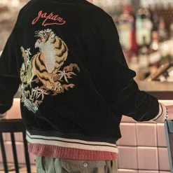 Non Stock 1950s Reversible Acetate Souvenir Jacket - Falcon × Tiger