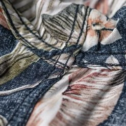 Non Stock Plants & Flowers Pattern Aloha Shirt - Navy