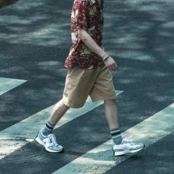 Non Stock BEST SELLERS Classic Straight Leg Double Pleated Shorts - Khaki