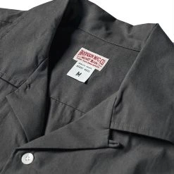 Bronson Classic Panama Open Collar Shirt - Dark Gray Back In Stock