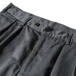 Non Stock Classic Straight Leg Double Pleated Shorts - Gray