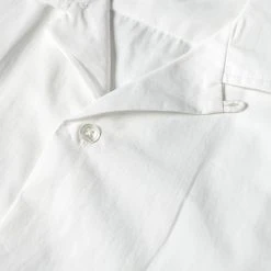 Bronson Back In Stock Classic Panama Open Collar Shirt - Ivory White