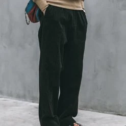 Non Stock BOTTOMS 12.5 Oz 8 Wale Corduroy Trousers - Black