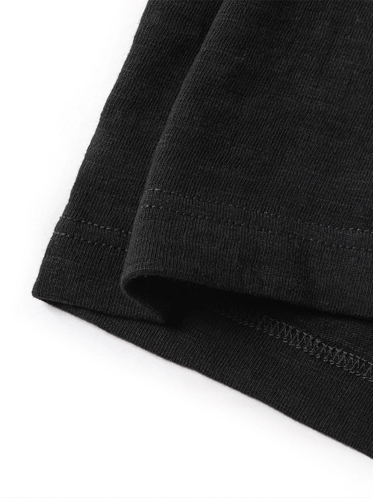 Non Stock 10.5 Oz US Cotton Tubular Gusset T-Shirt - Black 17 Non Stock 10.5 Oz US Cotton Tubular Gusset T-Shirt - Black