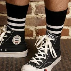 Non Stock BEST SELLERS Old School Prisoner Striped Cotton Socks