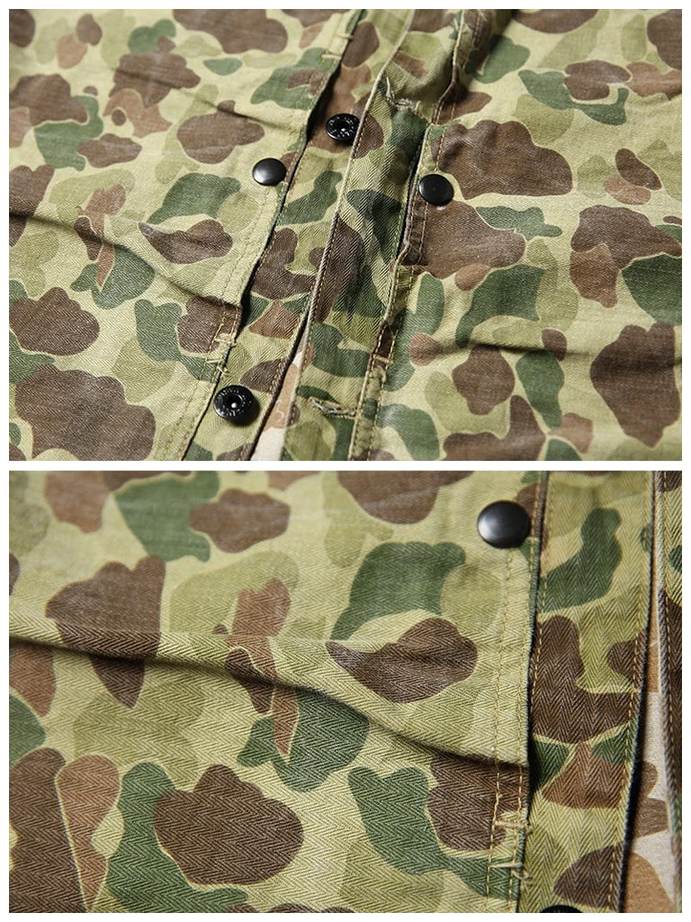 Bronson OUTERWEAR WWII USMC Type P-44 HBT Duck Hunter Camo Jacket 9 Bronson OUTERWEAR WWII USMC Type P-44 HBT Duck Hunter Camo Jacket