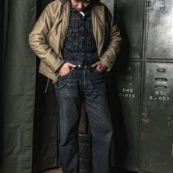 Bronson OUTERWEAR 1940s USN 3rd Type N-1 Woolen Deck Jacket - Khaki Stencil