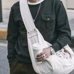 Non Stock 17.5 Oz Terry Cloth Military Pocket Sweatshirt - Black TOPS