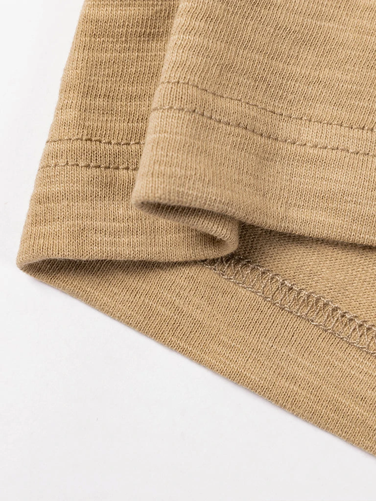 Non Stock TOPS 10.5 Oz US Cotton Tubular Gusset T-Shirt - Sand 17 Non Stock TOPS 10.5 Oz US Cotton Tubular Gusset T-Shirt - Sand