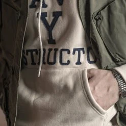 Bronson 21 Oz Navy Yard Instructor Reverse Weave Hoodie - Apricot