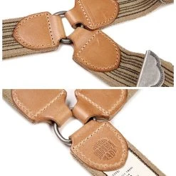 Bronson Old-Time Y-Back Leather Button Suspender