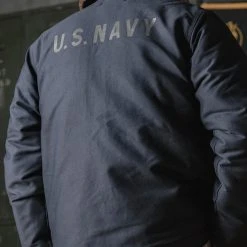 Bronson OUTERWEAR 1943 US Navy 1st Type N-1 Woolen Deck Jacket - Navy Stencil