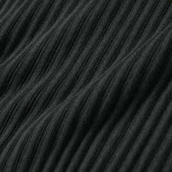 Bronson 11 Oz Vintage Ribbed Cotton Henley T-Shirt - Black