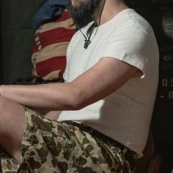 Bronson 1940s USN Crew Slub Cotton T-Shirt NEW ARRIVALS