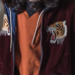 Non Stock 1950s Reversible Acetate Souvenir Jacket - Dragon Tiger Falcon OUTERWEAR