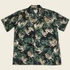 Bronson Lot AS08 Ukiyo-e Tiger & Bambo Pattern Aloha Shirt - Black Back In Stock